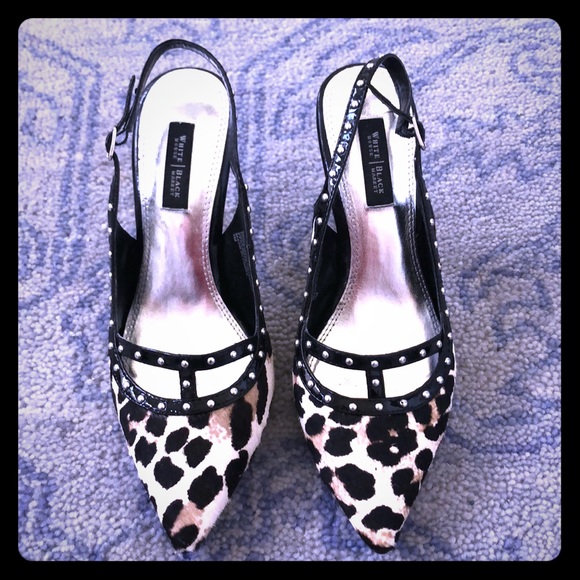 WHBM Animal Print Heels - Picture 1 of 5